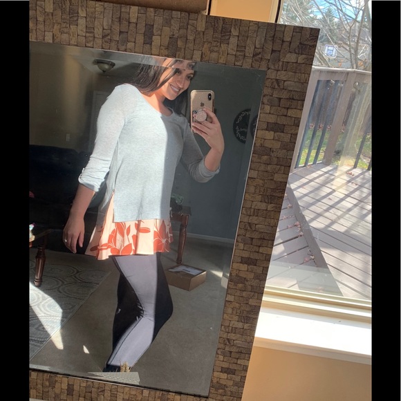 Anthropologie Little Yellow Button Gray Layer Top - Picture 3 of 4